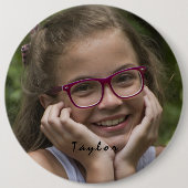 カスタム写真名の丸いボタン 缶バッジ (正面)