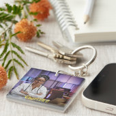 カスタム写真名キーチェーンのパーソナライズ キーホルダー (正面右)
