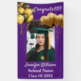 カスタム写真名スクール卒業2021年Bann 横断幕