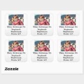 カスタム写真名パーソナライズされたキッズスクールラベル スクエアシール (シート)