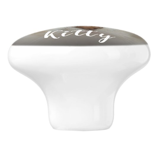 カスタム写真名パーソナライズされた扉と引き出し セラミックノブ (側面)