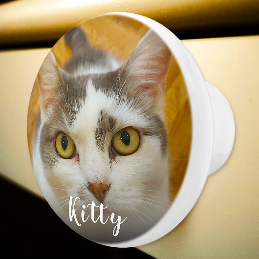 カスタム写真名パーソナライズされた扉と引き出し セラミックノブ