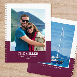 カスタム写真名プラムモダン プランナー手帳