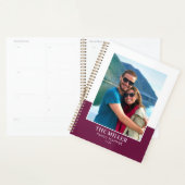 カスタム写真名プラムモダン プランナー手帳 (ディスプレー)