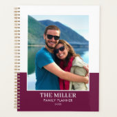 カスタム写真名プラムモダン プランナー手帳 (正面)