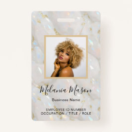 カスタム写真名ホログラフィックオフェイクパル石 バッジ