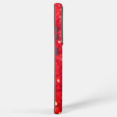 カスタム写真名モノグラムレッドグリッター SAMSUNG GALAXYケース (右側面)