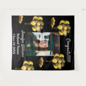 カスタム写真名学校年度卒業パーティー タペストリー (正面(横))