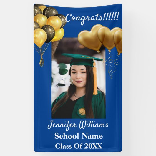 カスタム写真名校卒業2021年版 横断幕 (縦)