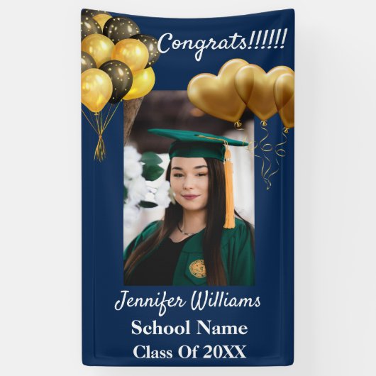 カスタム写真名校卒業2021年版 横断幕 (縦)