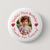 カスタム写真名誕生日お願い 缶バッジ (正面)