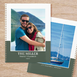 カスタム写真名(緑モダン) プランナー手帳