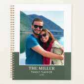 カスタム写真名(緑モダン) プランナー手帳 (正面)