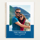 カスタム写真名(青モダン) プランナー手帳 (正面)