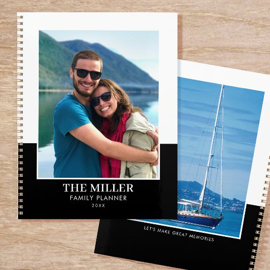 カスタム写真名(黒モダン) プランナー手帳