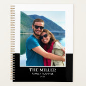 カスタム写真名(黒モダン) プランナー手帳 (正面)