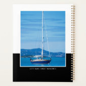 カスタム写真名(黒モダン) プランナー手帳 (裏面)