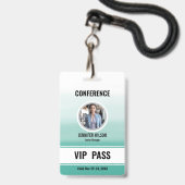 カスタム写真名VIP All Access Passバッジ バッジ (正面（ネックストラップ付）)