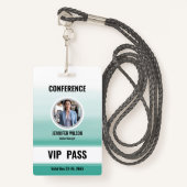 カスタム写真名VIP All Access Passバッジ バッジ (正面ランヤード)