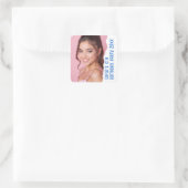カスタム写真名Year Birthday Party Any Age スクエアシール (バッグ)