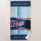 カスタム写真夏の記念ギフト ビーチタオル (正面)