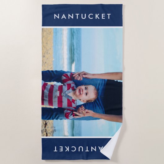 カスタム写真夏の記念ギフト ビーチタオル (正面)