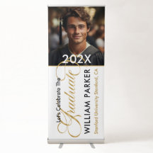 カスタム写真大学院金ゴールド白タイポグラフィ