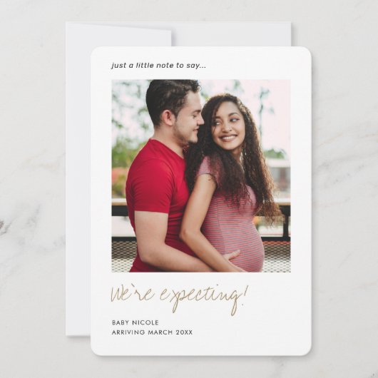 カスタム写真妊娠の告知カード 案内状 (正面)