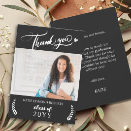 カスタム写真学校卒業テンプレート サンキューカード