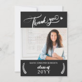 カスタム写真学校卒業テンプレート サンキューカード (正面)