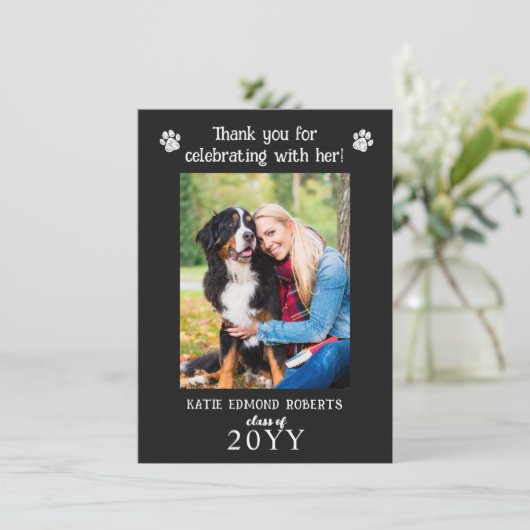 カスタム写真学院卒業式 サンキューカード (スタンド正面)