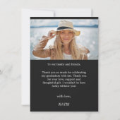 カスタム写真学院卒業式 サンキューカード (裏面)