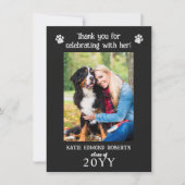 カスタム写真学院卒業式 サンキューカード (正面)