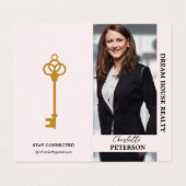 カスタム写真実在代理不動産仲介業者 名刺 (外部フラット)