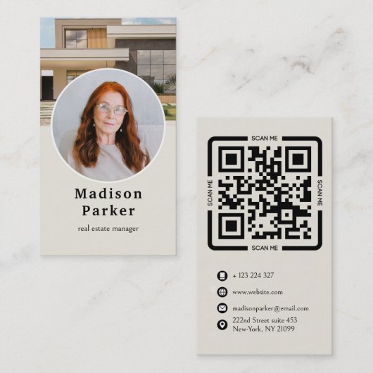 カスタム写真実在所管理者 名刺 (正面/裏面)