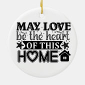 カスタム写真家族のクリスマスと甘い瞬間 セラミックオーナメント (裏面)