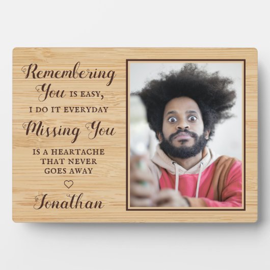 カスタム写真家族の記念碑 フォトプラーク (正面)