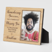 カスタム写真家族の記念碑 フォトプラーク (側面)