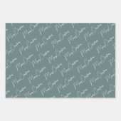 カスタム写真家族ミニマルなメリークリスマス ラッピングペーパーシート (正面2)