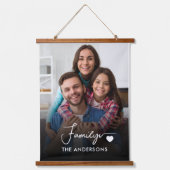 カスタム写真家族 吊り下げ型タペストリー (正面)
