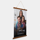 カスタム写真家族 吊り下げ型タペストリー (傾斜あり)