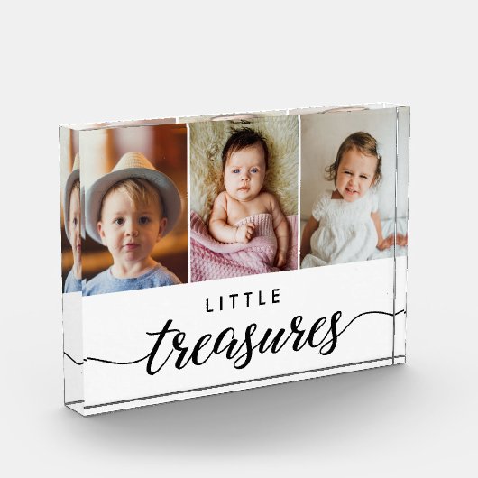 カスタム写真小さな宝物ママの贈り物 フォトブロック (左)