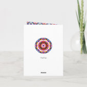 カスタム写真幸せピンク紫メリークリスマス シーズンカード (裏面)