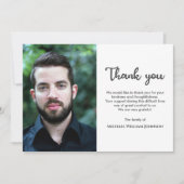 カスタム写真忌引追悼式悔やみや弔慰 サンキューカード (正面)