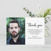 カスタム写真忌引追悼式悔やみや弔慰 サンキューカード (スタンド正面)