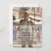 カスタム写真悔やみや弔慰サンキューカード 招待状 (正面)