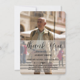 カスタム写真悔やみや弔慰サンキューカード 招待状