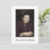 カスタム写真悔やみや弔慰死別記念葬式 サンキューカード (スタンド正面)