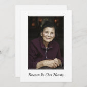 カスタム写真悔やみや弔慰死別記念葬式 サンキューカード (正面/裏面)