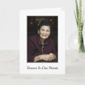 カスタム写真悔やみや弔慰死別記念葬式 サンキューカード (正面)